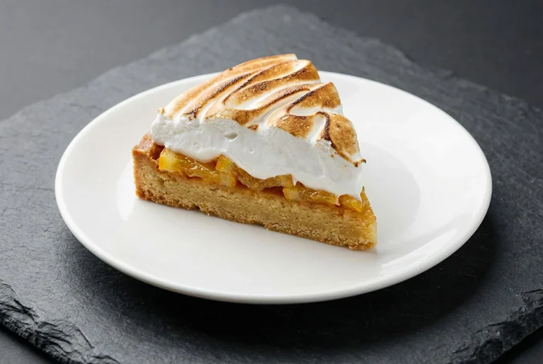 Gâteau Sablé Breton aux Agrumes Confits et Meringue Italienne