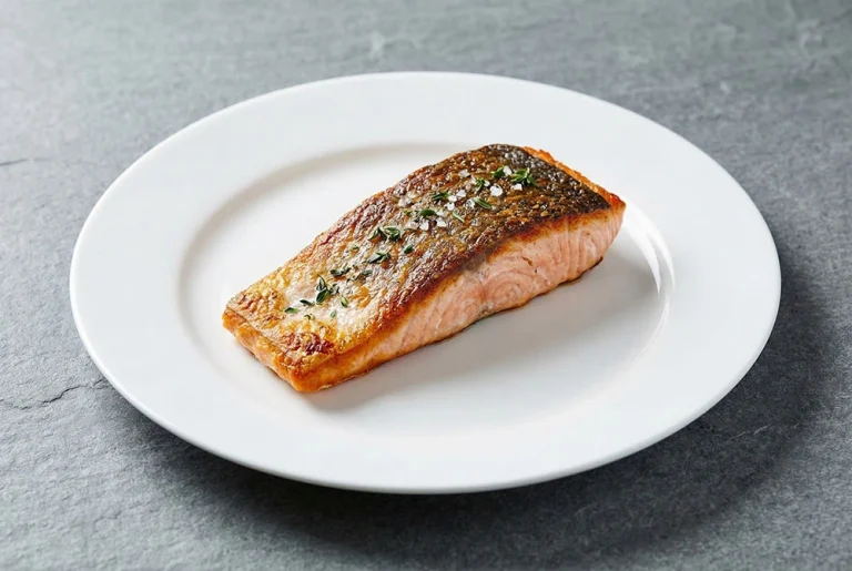 Crispy Skin Salmon with Lemon Dill Emulsion